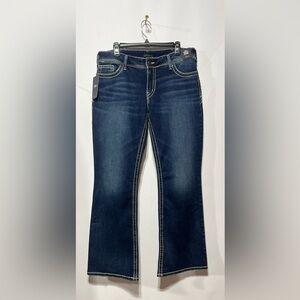 Silver Jeans Suki Curvy Fit Mid-Rise Bootcut Jeans Size 34 Inseam 32 NWT